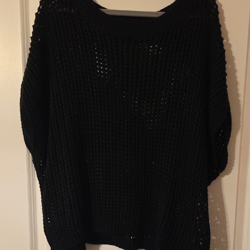 Elegant Black Knit Sweater for Women